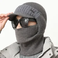 Hot Sale Men Balaclava Hat Full Cover Style Winter Hat Outdoor Windproof Knitted Hat Winter Keep Warm Beanie Cap