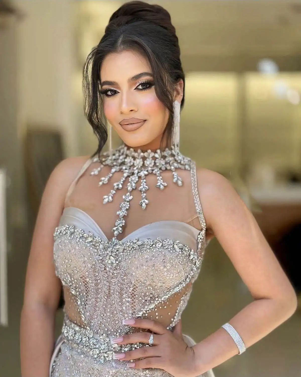 فساتين حفلة موسيقية أنيقة عربية Aso Ebi حمراء حوري...