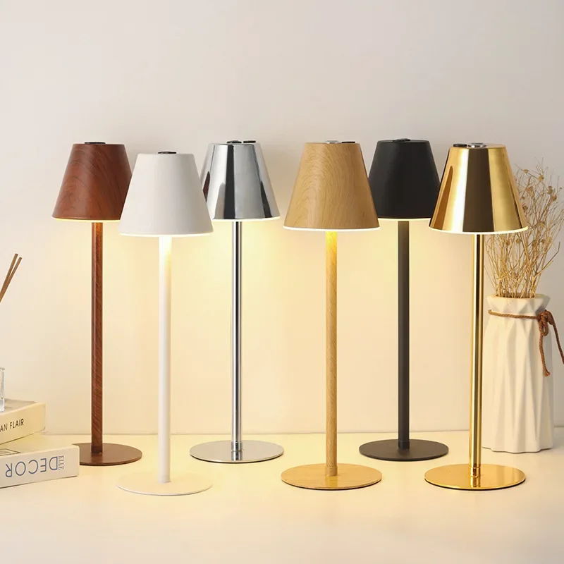 LED desk lamp rechargeable cordless desk lamp dimmable bedside restaurant atmosphere lighting decoration reading Lampard table lamp
