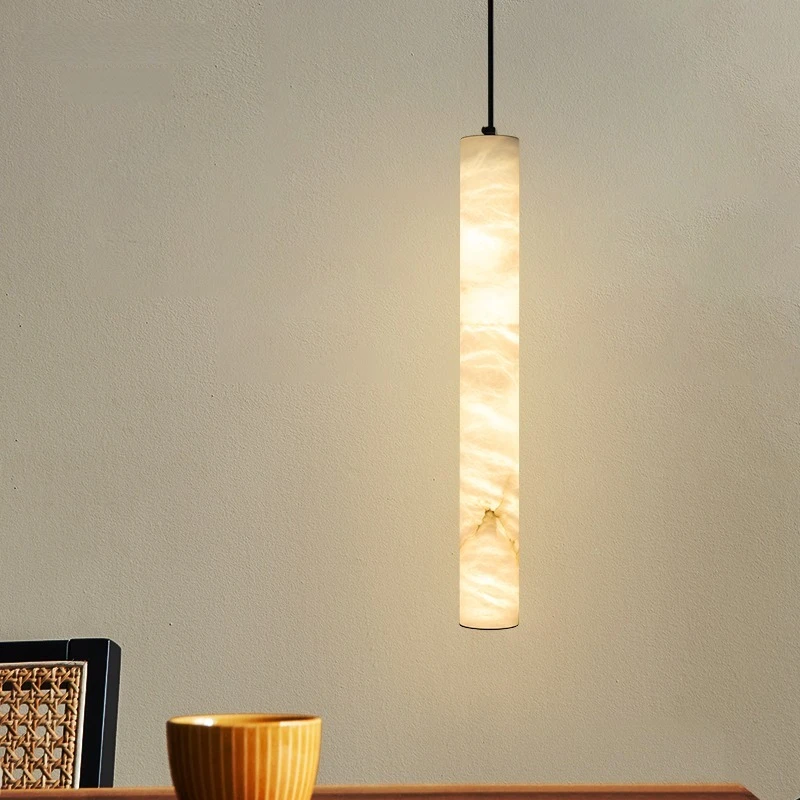 Artpad Simple Marble Pendant Light Modern Style for Living Room Dining Room Bar Bedroom Bedside Hanging Lamp