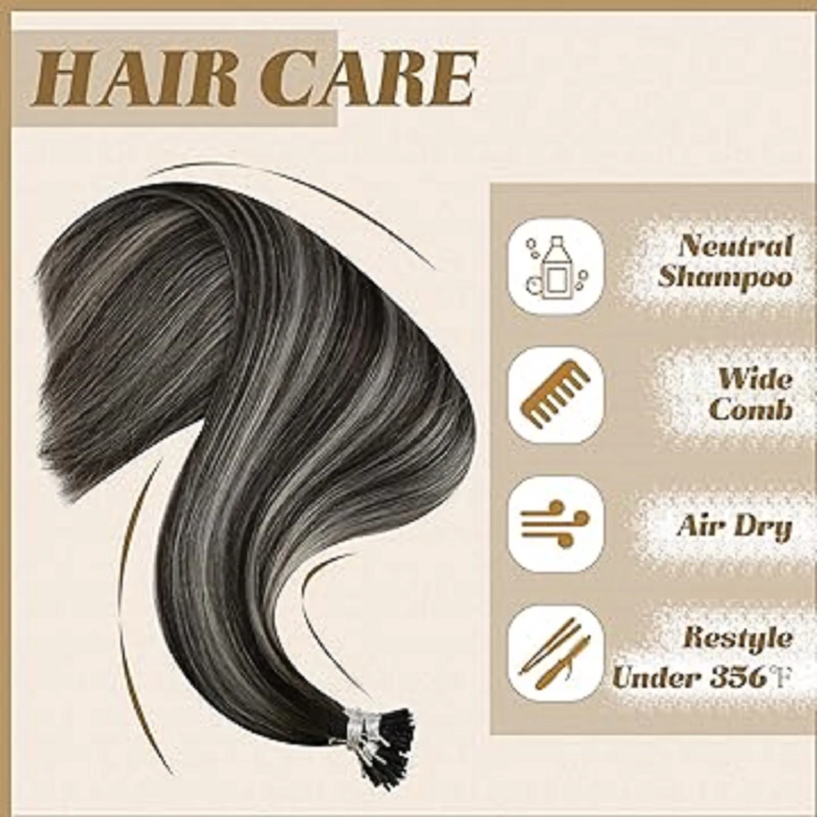 YoungSee I Tip Extension Full Head Hair Natural Real Human Fusion Hair Thick hair end Remy 14-24Inch 50G-100G