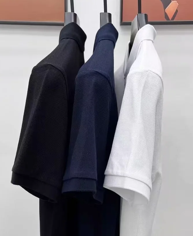 Polo, Marca Opium Trendy Y2k, Camicia Casual da Uomo alla Moda, Sportiva a Maniche Corte, Stile Primavera/Estate per Coppie - immagine 3