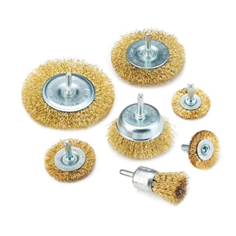

7Pcs Wire Brush Wheel Cup Brush Set for Drill Die Grinder Abrasive Tools Brush