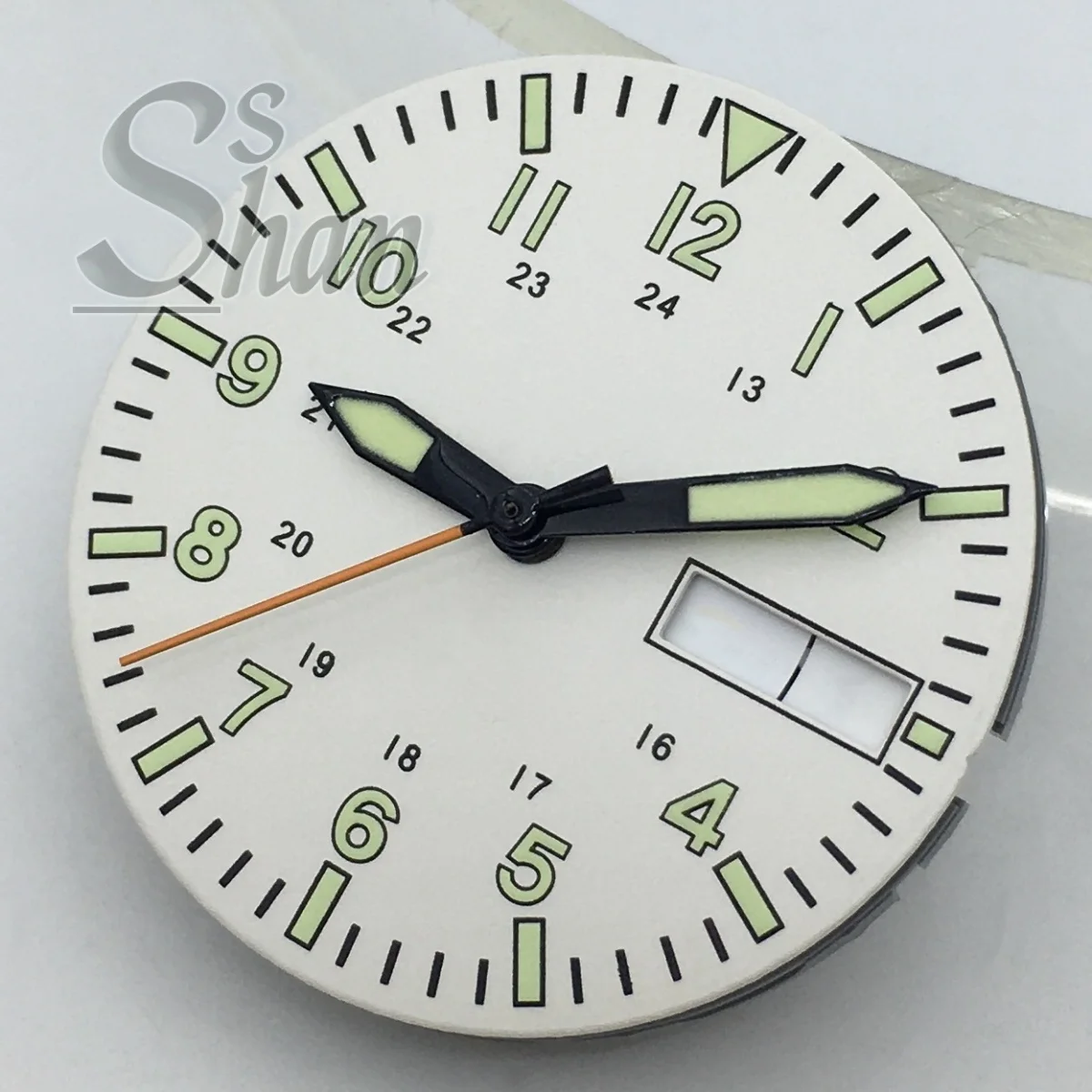 Green Luminous Dial with Weekly Date Window for Replacement Parts – 29mm
