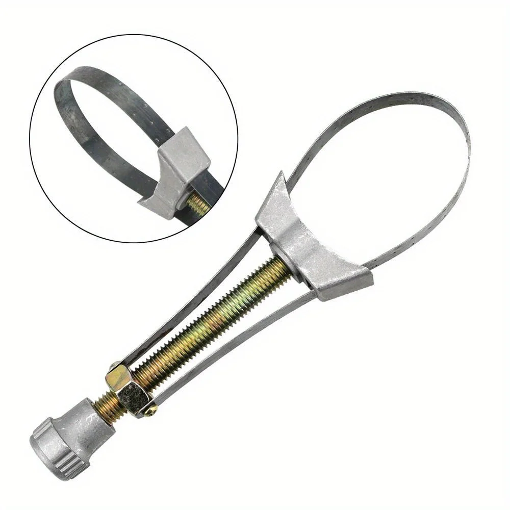 Hand Tools Car Oil Filter Removal Tool Adjustable 60mm to120mm Diameter Steel Strap Wrench