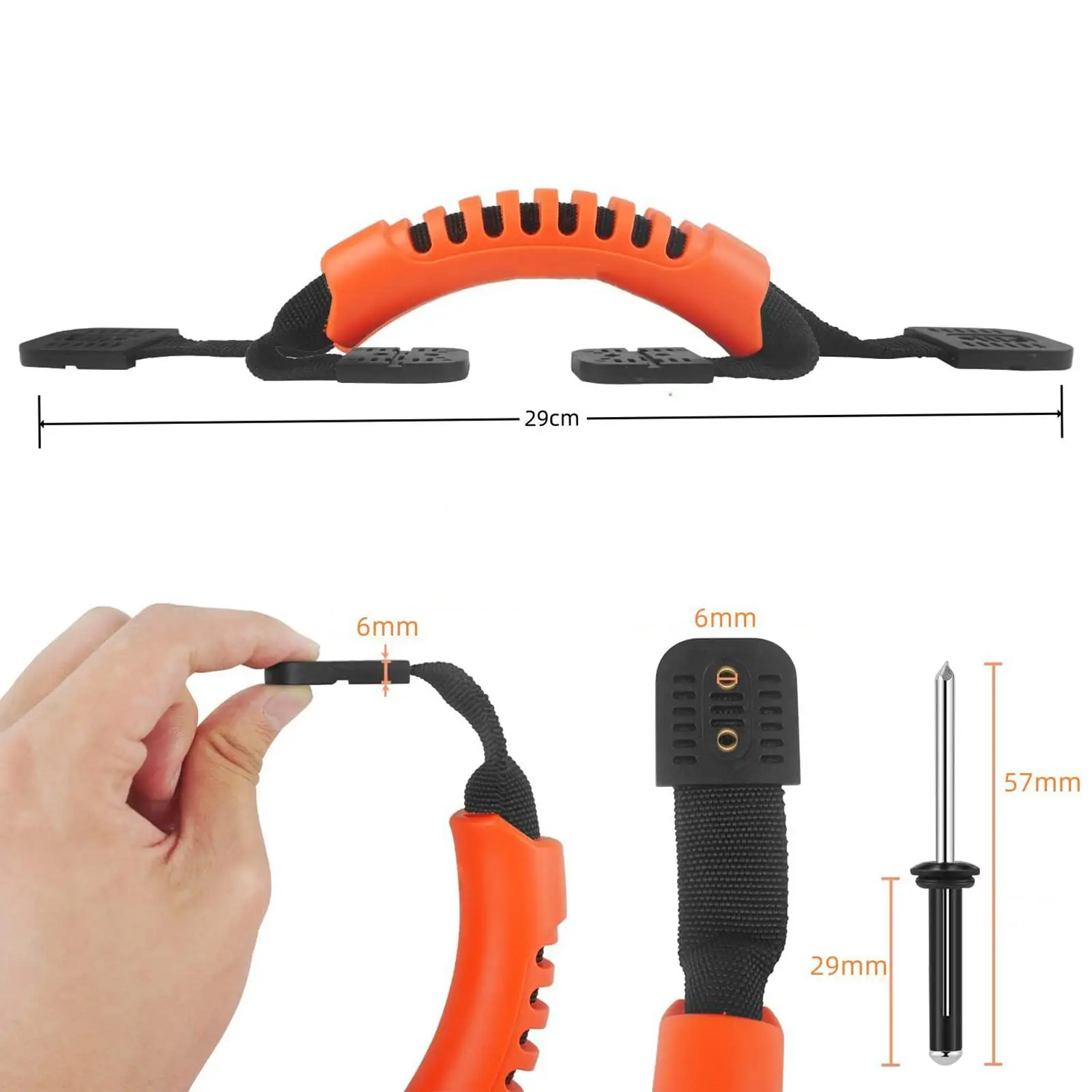 

Kayak Handles Parts Durable with Screws Kayaking Accessories Outdoor Sports