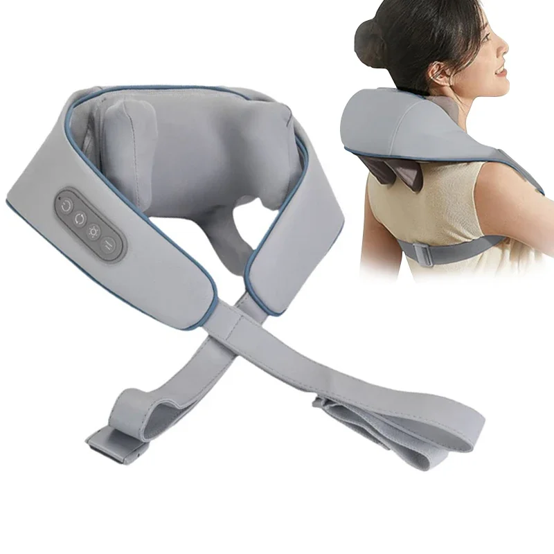 

5DKneading Shiatsu Massage Shawl U Shape Chiropractic Travel Cervical Pillow Heating Relieve Fatigue Shoulder Pain Neck Massager