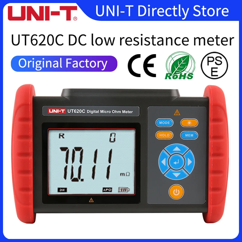 Цифровой Микро-Омметр UNI-T UT620C Измеритель постоянного тока низкого сопротивления
