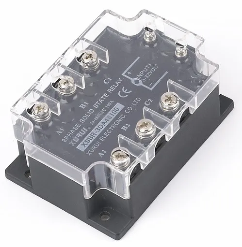 

XURUI 3 phase ac 12v solid stae relay 100a