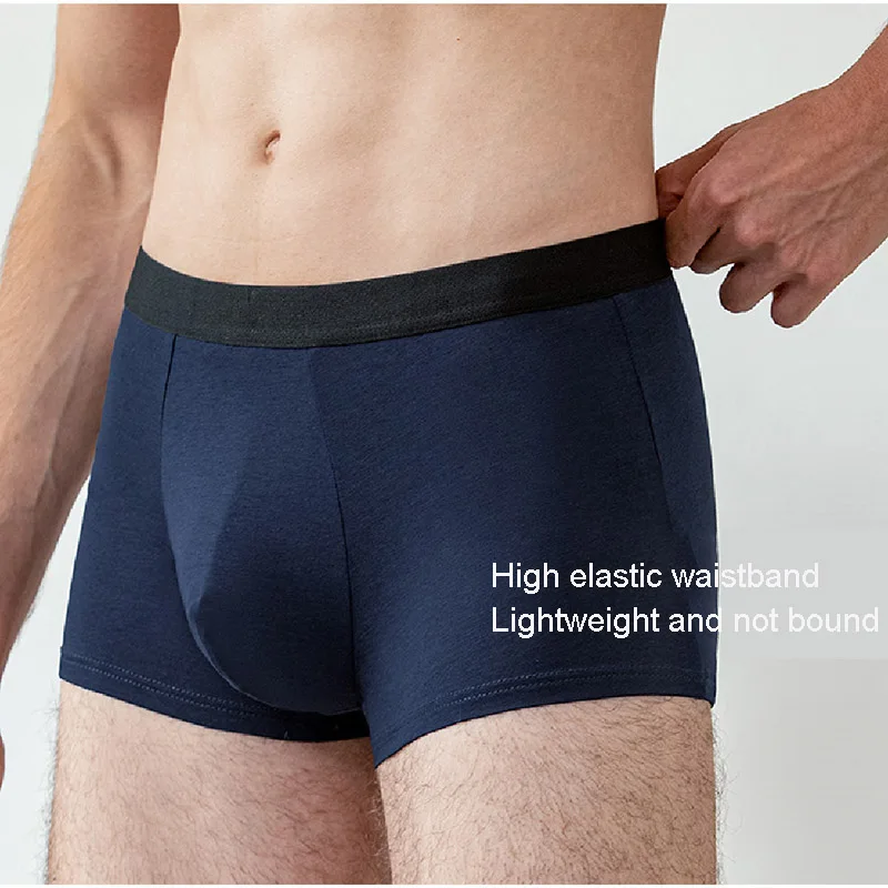 Underwear men's summer medium and large size breathable soft milk silk four-corner boxer pants mens boxers briefs |