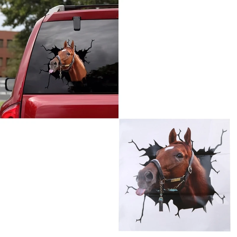 

Animal Horse Sticker Simulation Waterproof Mirror Wall Decal DIY Decor M68E