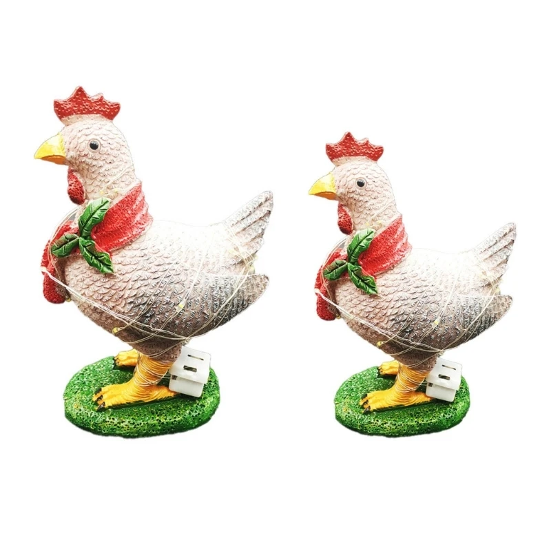 Lighted Chicken With Scarf Holiday Decoration Led Christmas Outdoor