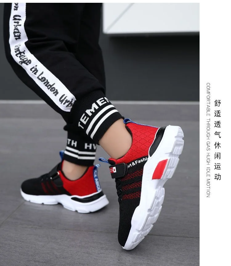 Kids Shoes Sports Non-slip Lightweight Basketball Fourseason Breathable Boys Casual Walking