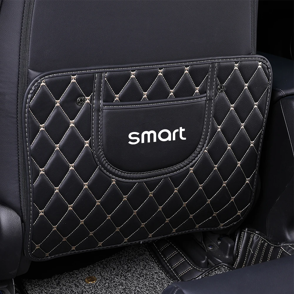 Für smart fortwo forfour 453 451 450 Auto Zubehör Organizer 4s Auto Carbon  Faser Leder Sitz Lücke Lagerung Box mit smart logo - AliExpress