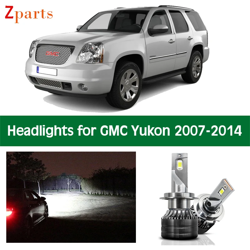 Car Canbus Headlamp Bulbs For 2007 2008 2009 2010 2011 2012 2013 2014 GMC Yukon LED Headlight Lighting Low High Beam Accessories |