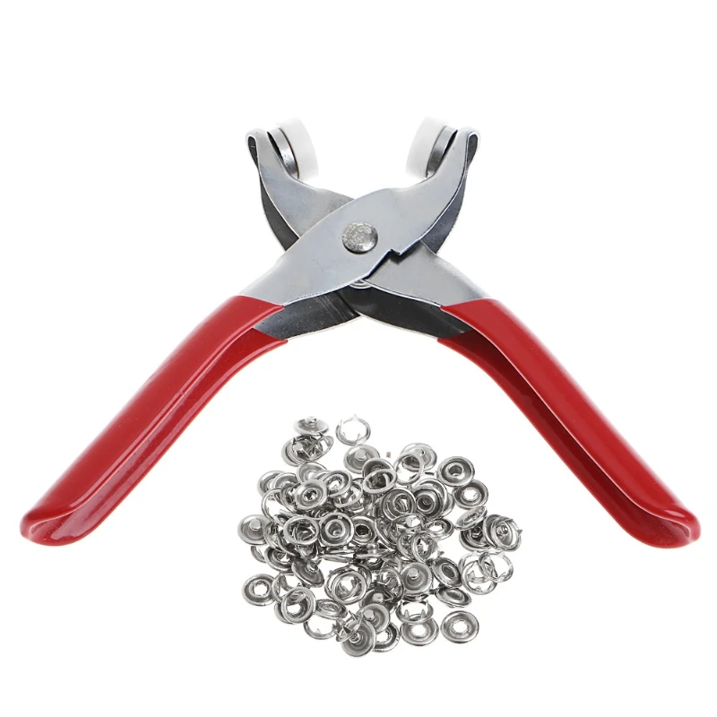 Metal Prong Ring Snap Fasteners Press Studs Plier 9.5mmPliers
