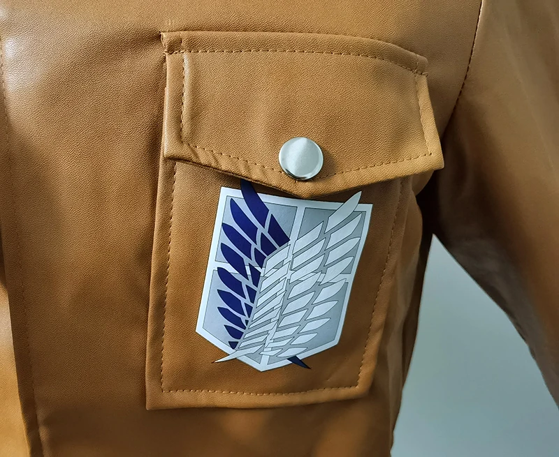 Attack on Titan Eren Jaeger Survey Corps Leather Jacket Cosplay Costume
