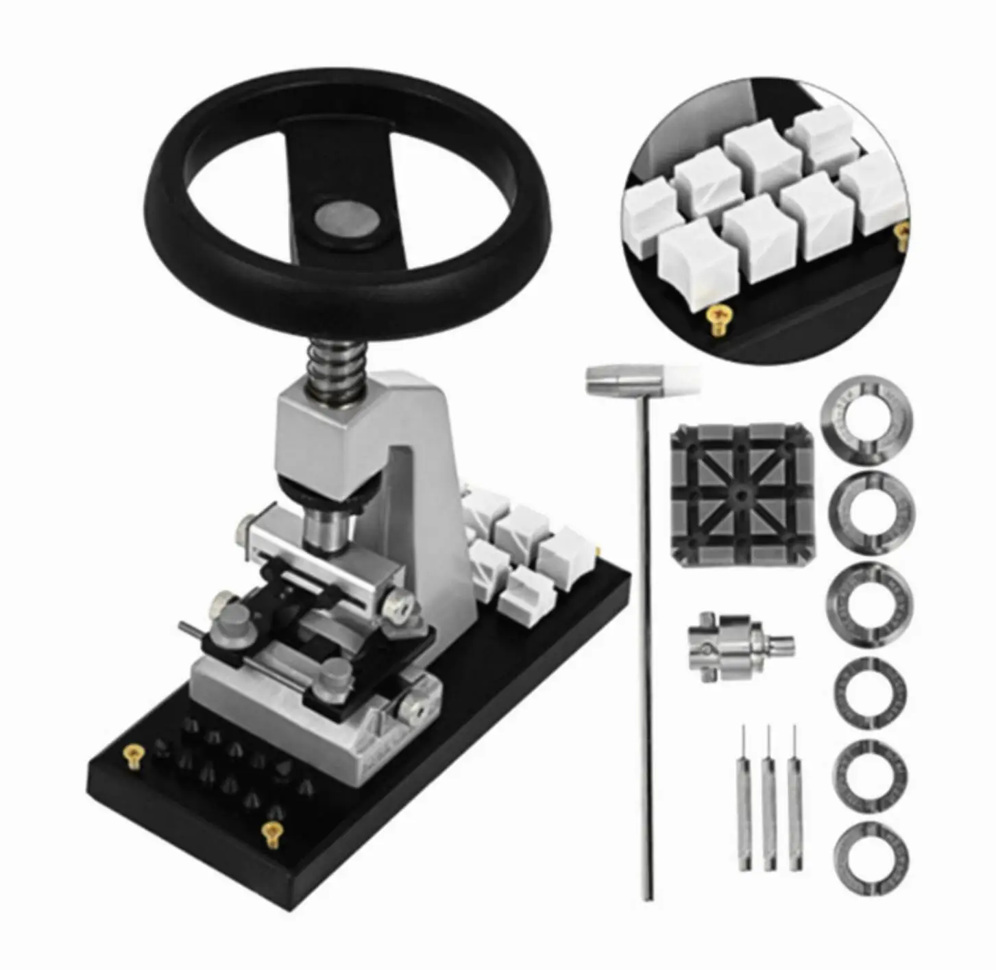 

5700 Adjustable Watch Case Back Opener Unlock Caseback Machine Screw Oyster Style Watch Repair Tool Kit for Watchmakers