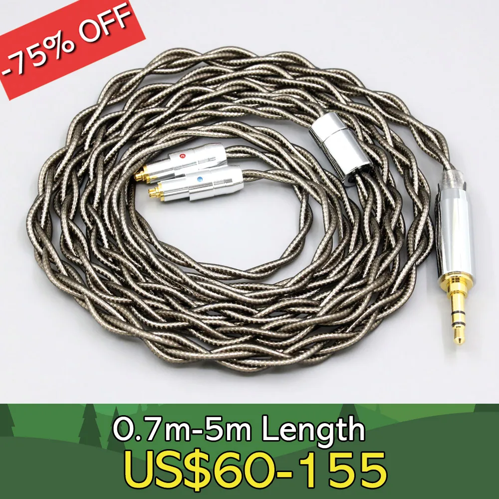 

99% Pure Silver Palladium + Graphene Gold Earphone Shielding Cable For Shure SRH1540 SRH1840 SRH1440 4 core Headphone LN008209