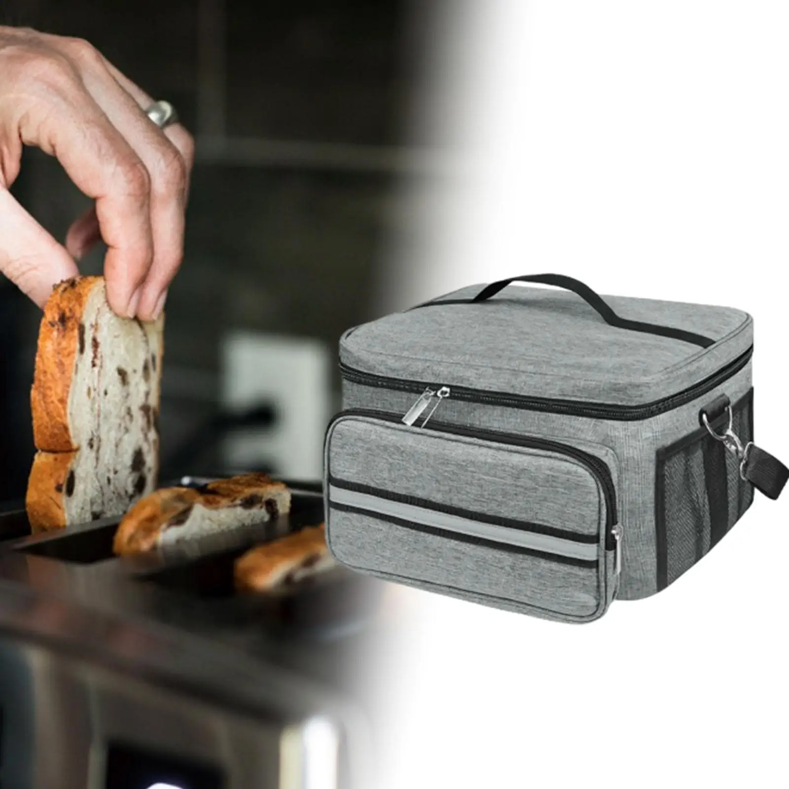 Toaster Storage Bag Toaster Cover Protection Waterproof Protective Cover Washable Dustproof Cover Toaster Cover with Base 4