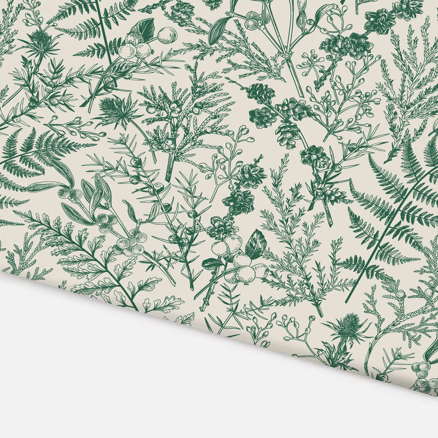 Rainforest Fern Leaves Self Adhesive Walllpaper Jungle Fruit Floral Wallpaper Green Peel and Stick Removable Contact Paper