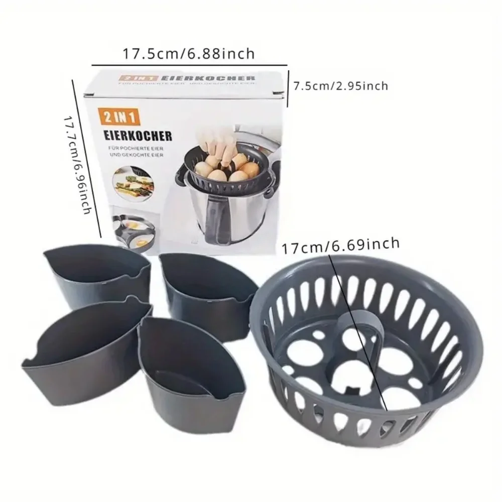 2-in-1 egg steamer egg cooker suitable for Thermomix TM5 TM6 TM31 used for boiling eggs cooking baskets kitchen utensils and tools