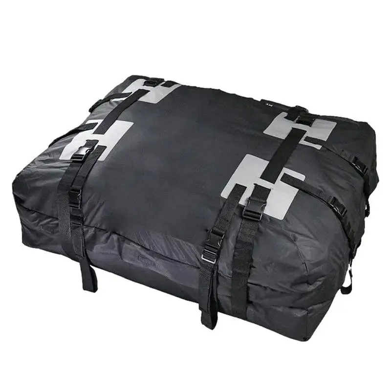 Car Rooftop Cargo Carrier Bag 15 Cubic Feet Car Cargo Roof Bag In Foldable Design 600D Oxford Cloth Waterproof Soft Car Roof Bag