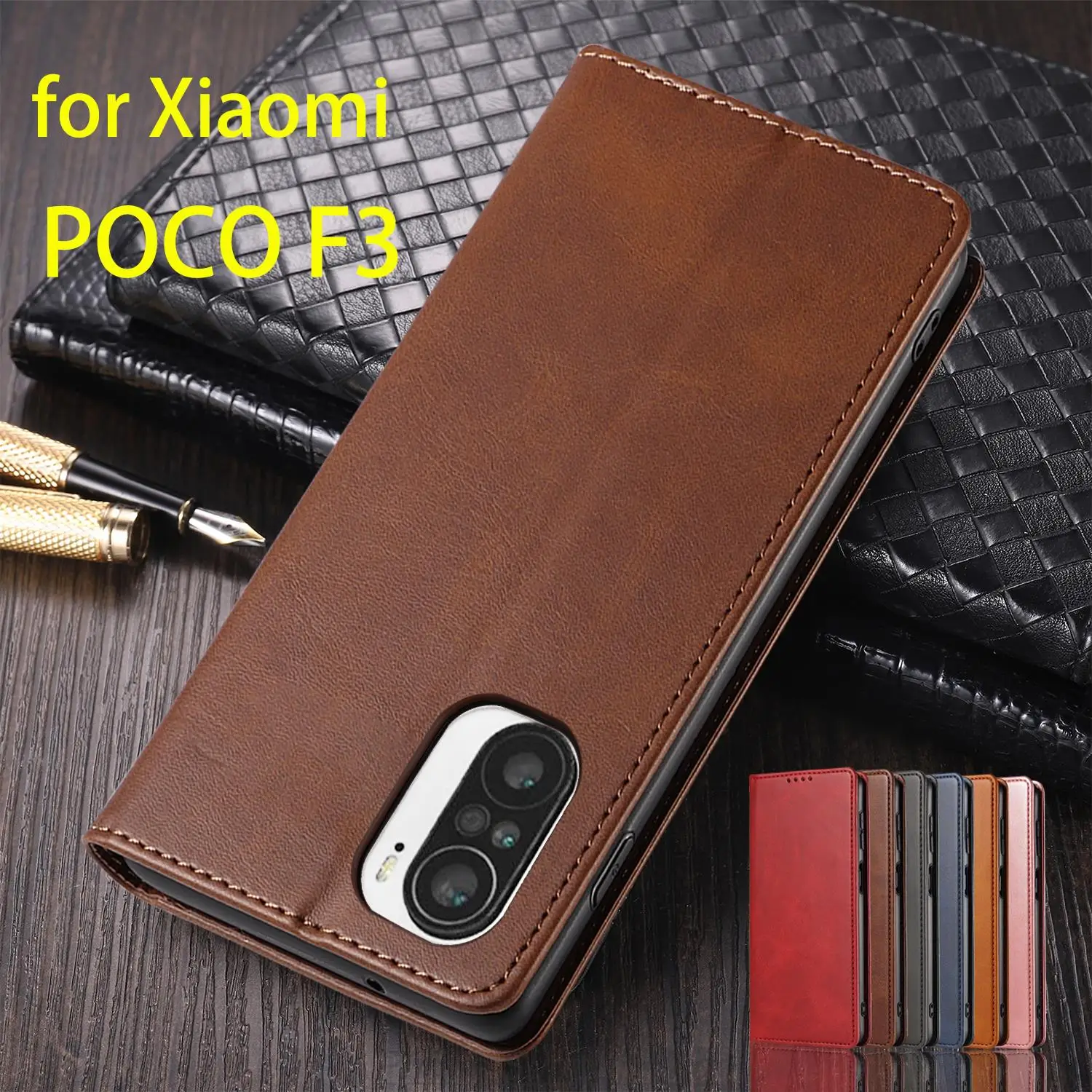 

Кожаный чехол для Xiaomi POCOPHONE POCO F3, флип-чехол, держатель для карт, кобура, магнитный Привлекательный чехол, чехол-бумажник, чехлы, оболочка
