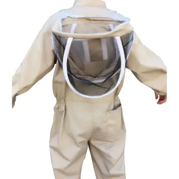 1Set Professional Ventilated Full Body Beekeeping Bee Keeping Suit With Gloves 3
