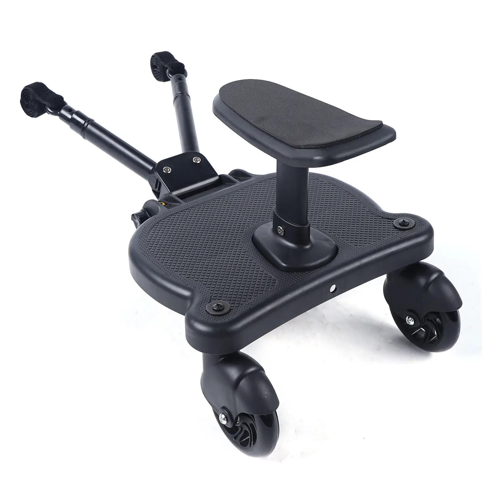 Stroller Board Universal 2in1 Stroller Ride Board Buggy Wheeled Seat Pedal with Detachable Seat Standing