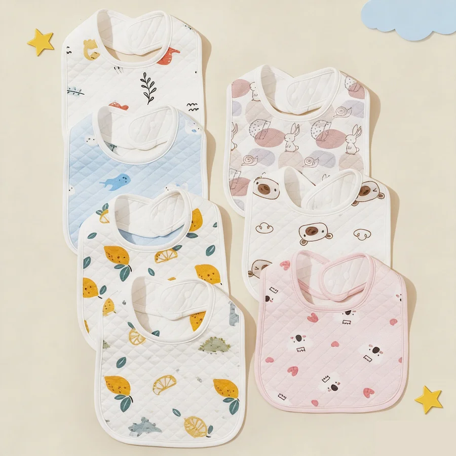 3pcs Baby Random Pattern Bib