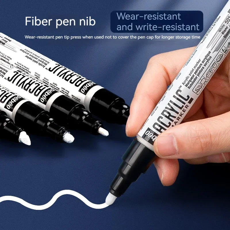 1-3 Pcs/Lot White Permanent Marker Pens Set Waterproof Oily