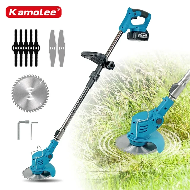 Kamolee Electric Lawn Mower Cordless Grass Trimmer Length Adjustable Cutter Household Garden Tools For 18V 21V Battery 1