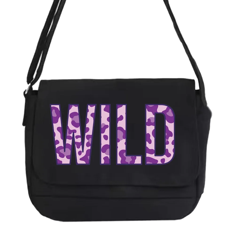 Women Large Capacity Crossbody Bag Youth Satchels Diagonal Cross Bag Casual Canvas Shoulder Messenger Bags Unisex Wild Series