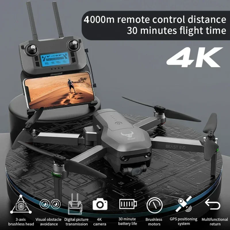 

4K Camera Professional 3-Axis Gimbal 5G Wifi GPS Dron SG906 MAX3 4KM Distance Brushless FPV Foldable Quadcopter Drone