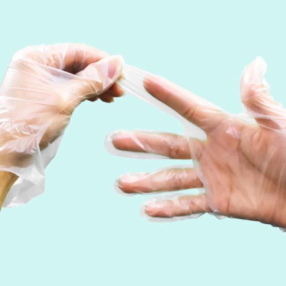 

Transparent Thickened TPE Gloves, 100PCS Food Grade Protective Film Gloves, Suitable for Food Processing, Household Hygiene