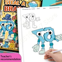 Книги-раскраски «Скадельный мозг», альбом для рисования, школьные цвета, принадлежности для рисования, 67 дома 9, книги для рисования на работу, подарочный набор, игрушки для девочек — изображение 2