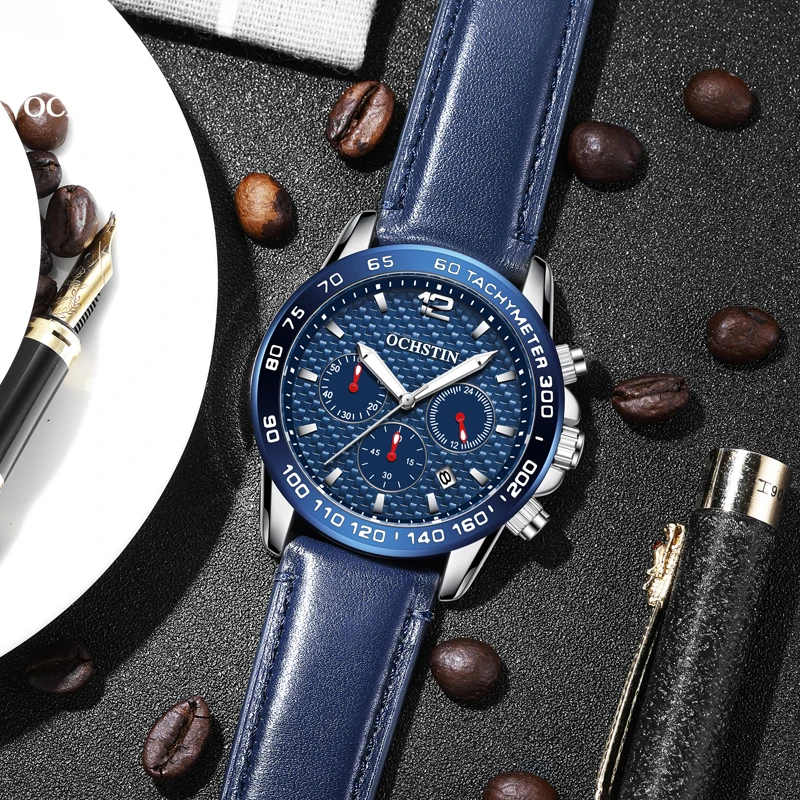 OCHSTIN New 2024 Navigator Series Sports Street Multi functional Quartz Movement Waterproof Watch Men's Quartz Watch
