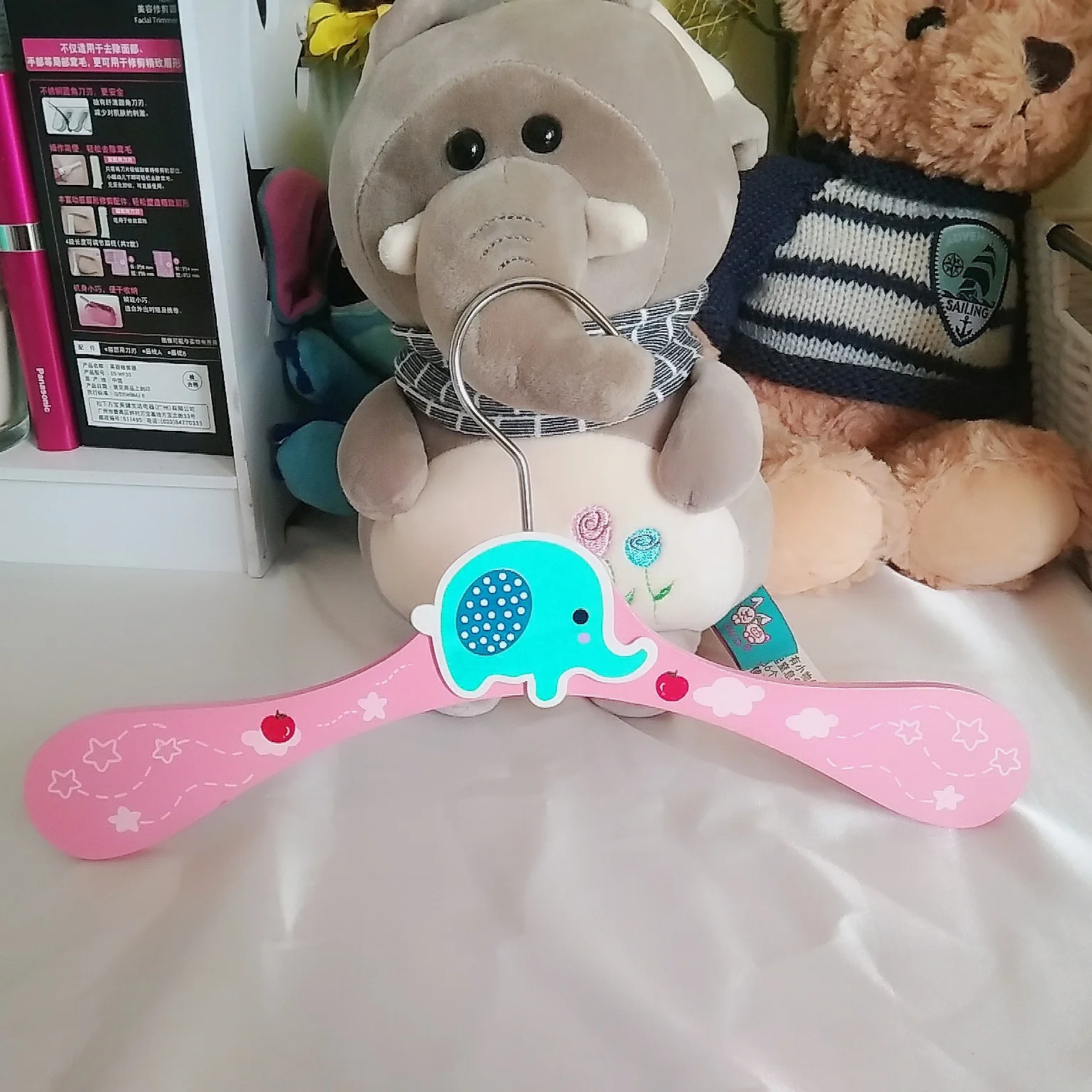 Cartoon Wooden Baby Clothes Hangers Mini Closet Organizer Room Durable Hangers For Family Bedroom Balcony Bathroom 6pcs/Se