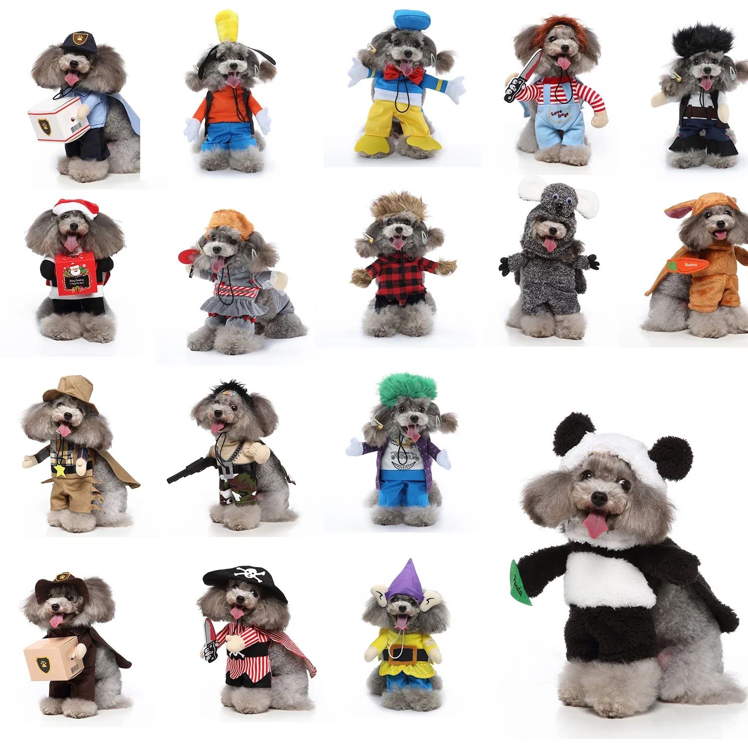 Pet Cosplay Funny Costume Killer Santa Claus Shape Party Fancy Festival Deadly Doll Christmas Pet Clothes Halloween Cat Costume,pet accessories,dog costume set