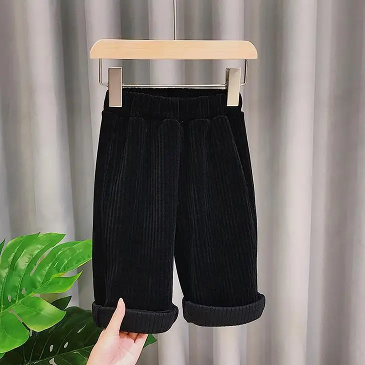 

Girls Flannelette Thickened Wide-leg Pants Girls Fall and Winter Straight Pants Children's Winter Pants