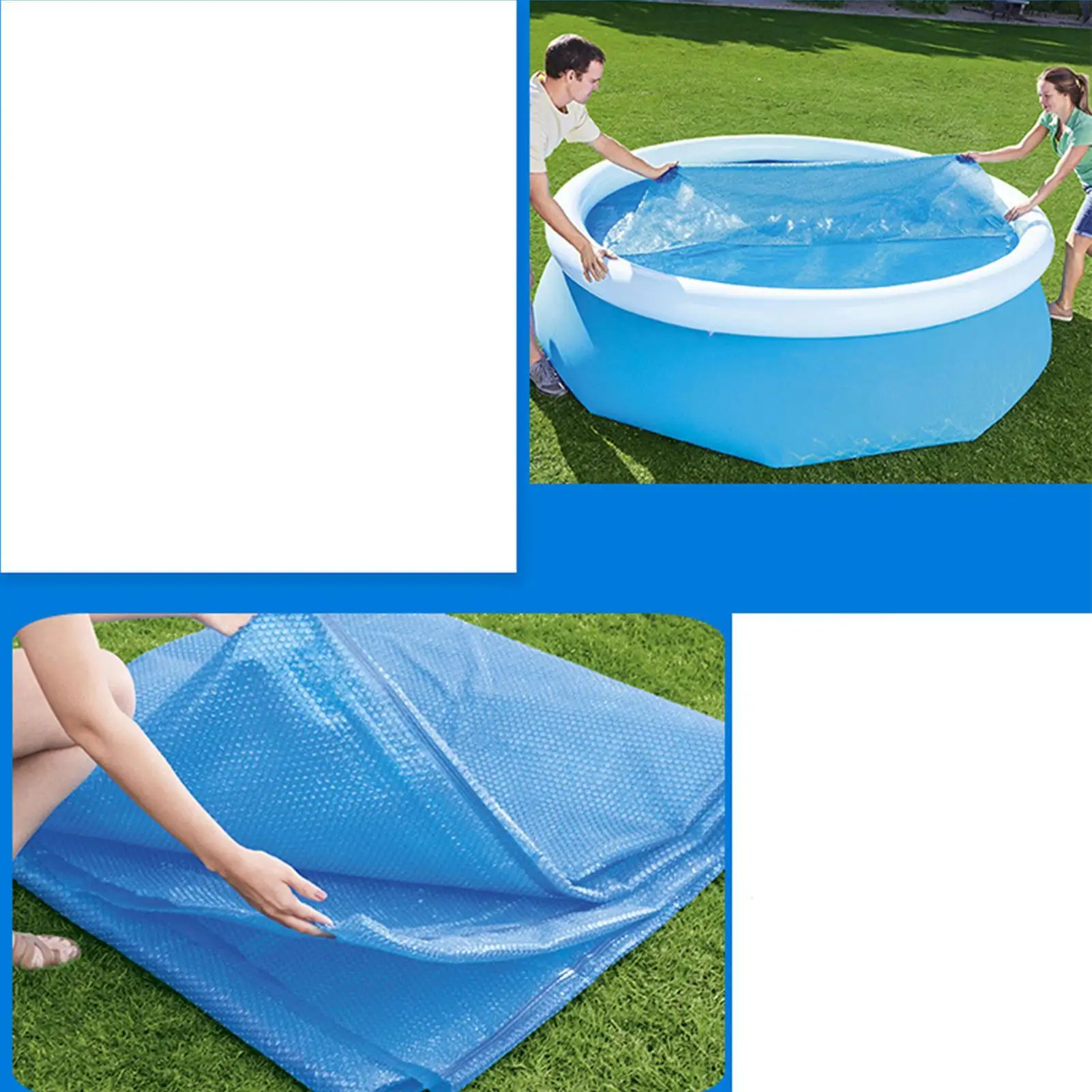 Pool Solar Cover Thermal Swimming Pool Cover Weatherproof Heavy Duty Thermal Blanket Portable outdoor Swimming Pond Accessories