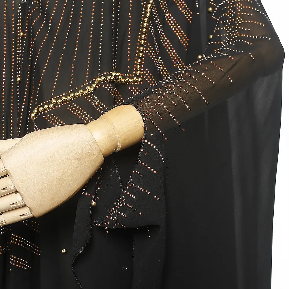 african fashion style Black Abaya Dubai Turkey Muslim Hijab Dress 2022 Caftan Marocain Arab Islamic Clothing Kimono Robe Femme Musulmane Djellaba african suit