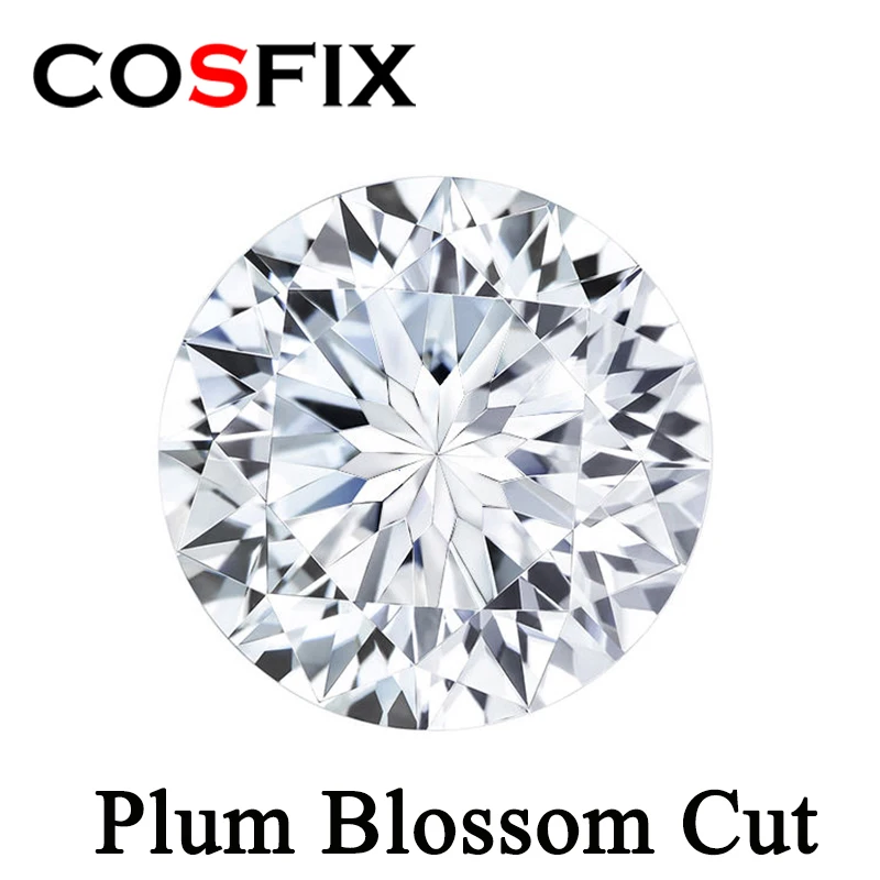 Cosfix Wholesale I Carat Loose Gemstones Plum Blossom Cut Vvs Moissanite  Gra Synthetic Diamond Moissanite For Jewelry Making - Beads - AliExpress