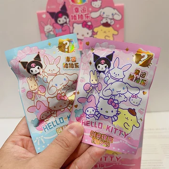 32pcs Sanrio Blind Box Doll Eraser Cartoon Cute Hello Kitty My Melody Kuromi Eraser Mystery Box Student Stationery Birthday Gift 4