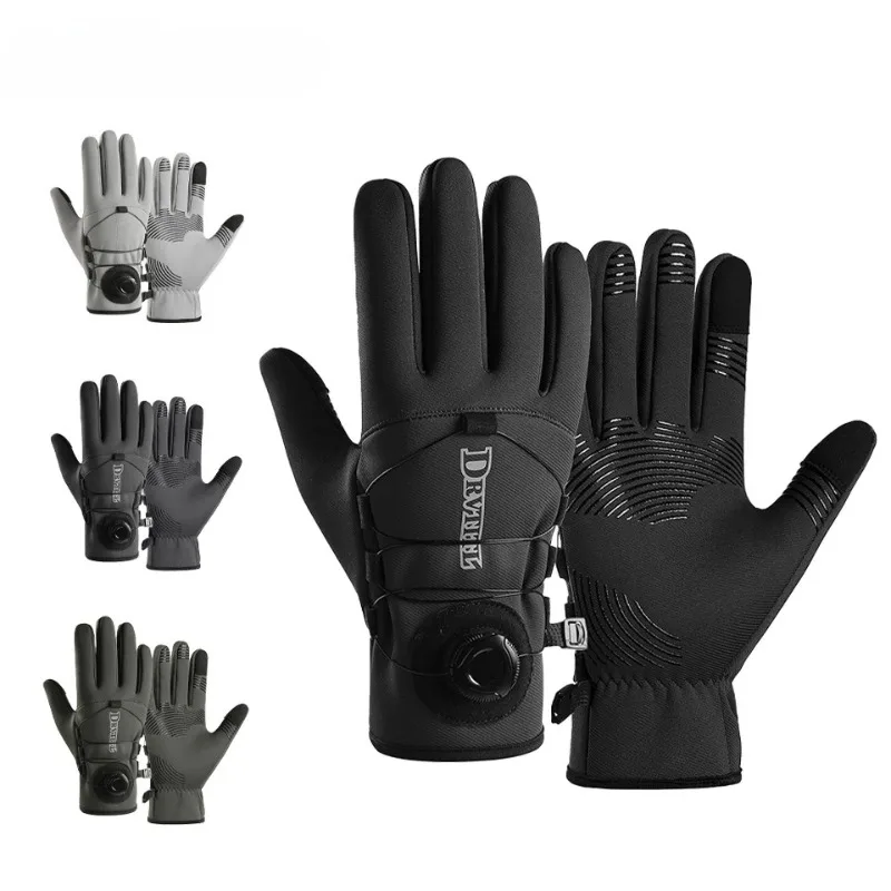Winter Cycling Gloves Thermal Insulated Waterproof Windproof Unisex Touchscreen Compatible for Outdoor Riding Skiing Running