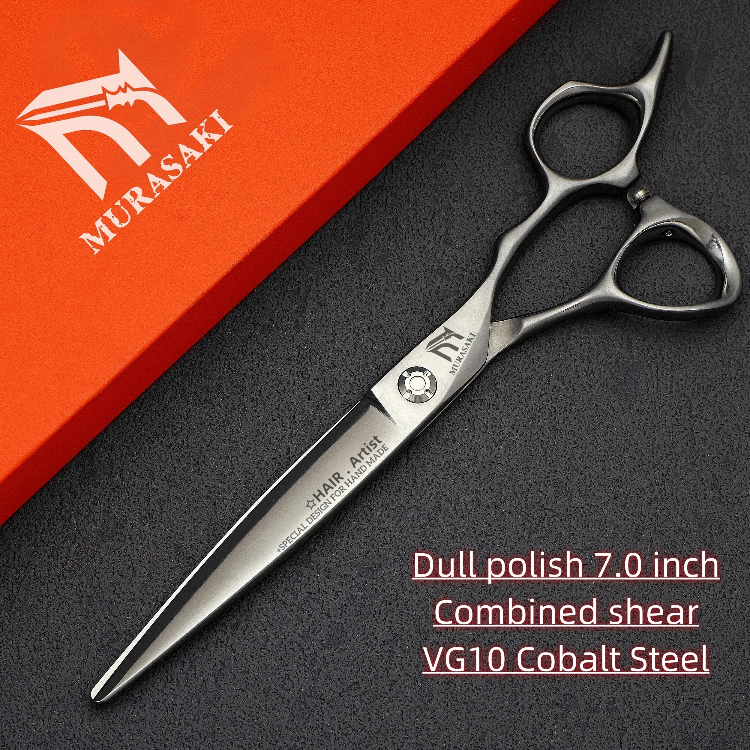 MURASAKI Professionelle Friseurschere, gerade Schlauchschere aus VG10-Stahl, Set mit 5,5–6,0 Zoll, hochwertiges Friseurzubehör – Detail 8