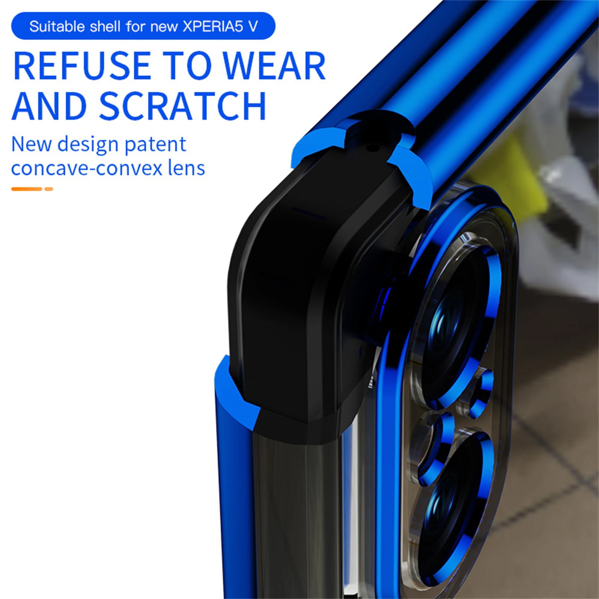 Clear Magnetic Phone Case with Metal Ring Kickstand - Slim Plating Design