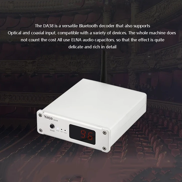 블루투스 오디오 디코더, QCC5125, 블루투스 5.1, 내장 ES9038DAC, HIFI 오디오 리시버, 디지털 광 동축 입력
