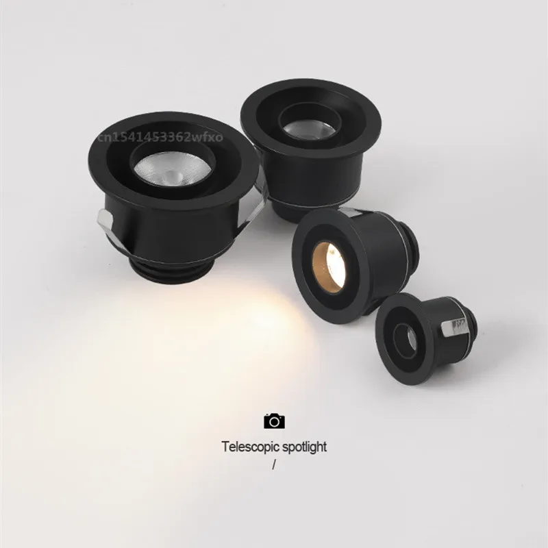 Dimmable LED anti-glare mini downlight spotlight AC110-220V embedded ultra-thin COB skylight cabinet home lighting